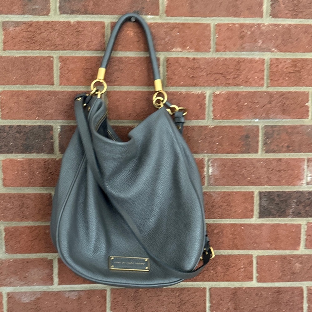 Marc By Marc Jacobs Gray Hobo with Gold Accents